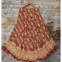 Load image into Gallery viewer, Long Skirt Pure Silk Hand Embroidered Bandhani Unstitched

