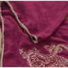 Sanskriti Vintage Purple Long Skirt Georgette Hand Beaded Stitched Lehenga Zari