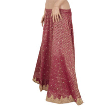 Load image into Gallery viewer, Sanskriti Vintage Red Long Skirt Pure Georgette Silk Hand Beads Stitched Lehenga
