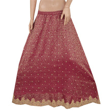Load image into Gallery viewer, Sanskriti Vintage Red Long Skirt Pure Georgette Silk Hand Beads Stitched Lehenga

