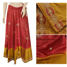 Load image into Gallery viewer, Dark Red Long Skirt Pure Silk Hand Beaded Stitched Lehenga
