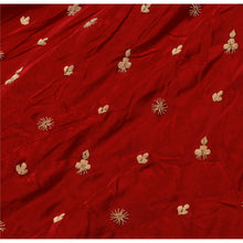 Load image into Gallery viewer, Sanskriti Vintage Red Long Skirt Pure Satin Silk Hand Embroidered Unstitched Lehenga
