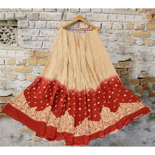 Load image into Gallery viewer, Sanskriti Vintage Long Skirt Pure Satin Silk Handmade Zardozi Unstitched Lehenga
