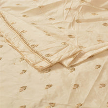 Load image into Gallery viewer, Sanskriti Vintage Long Skirt Pure Silk Handmade Cream Unstitched Zardozi Lehenga
