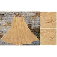 Sanskriti Vinatage Sanskriti Vintage Long Skirt Tissue Handmade Golden Unstitched Zardozi Lehenga