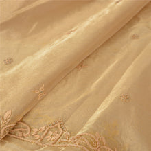 Load image into Gallery viewer, Sanskriti Vinatage Sanskriti Vintage Long Skirt Tissue Handmade Golden Unstitched Zardozi Lehenga

