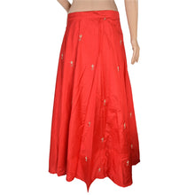 Load image into Gallery viewer, Sanskriti Vintage Long Wedding Skirt Pure Silk Red Handmade Stitched Lehenga
