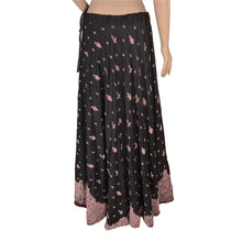 Load image into Gallery viewer, Sanskriti Vintage Long Wedding Skirt Pure Silk Black Handmade Stitched Lehenga
