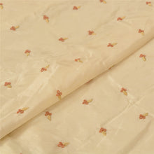 Load image into Gallery viewer, Sanskriti Vinatage Sanskriti Vintage Long Skirt Pure Satin Silk Cream Handmade Unstitched Lehenga
