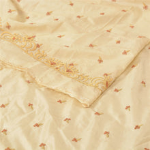 Load image into Gallery viewer, Sanskriti Vinatage Sanskriti Vintage Long Skirt Pure Satin Silk Cream Handmade Unstitched Lehenga
