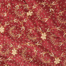 Load image into Gallery viewer, Sanskriti Vinatage Sanskriti Vintage Long Skirt 100% Pure Silk Dark Red Handmade Unstitched Lehenga
