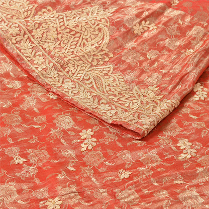 Sanskriti Vintage Lang Nederdel Ren Silke Håndvævet Usyet Lehenga