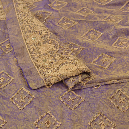 Sanskriti Vintage Lang Nederdel Ren Silke Håndvævet Usyet Lehenga