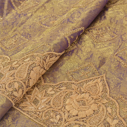 Sanskriti Vintage Lang Nederdel Ren Silke Håndvævet Usyet Lehenga