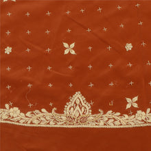 Load image into Gallery viewer, Sanskriti New Long Skirt Pure Silk Rusty Orange Hand Beaded Unstitched Lehenga
