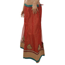 Load image into Gallery viewer, Sanskriti Vintage Long Party Skirt Net Mesh Red Embroidered Stitched Lehenga
