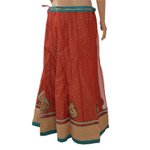 Load image into Gallery viewer, Sanskriti Vintage Long Party Skirt Net Mesh Red Embroidered Stitched Lehenga
