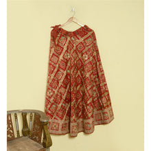 Load image into Gallery viewer, Sanskriti Vintage Long Skirt Pure Silk Red Hand Beaded Bandhani Stitched Lehenga
