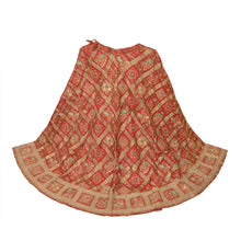 Load image into Gallery viewer, Sanskriti Vintage Long Skirt Pure Silk Red Hand Beaded Bandhani Stitched Lehenga
