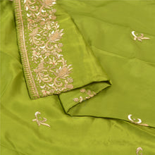 Load image into Gallery viewer, Sanskriti Vintage Long Skirt Pure Satin Silk Green Hand Beaded Stitched Lehenga
