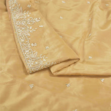 Load image into Gallery viewer, Sanskriti Vintage Long Skirt Pure Silk Beige Hand Beaded Unstitched Lehenga
