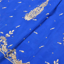 Load image into Gallery viewer, Sanskriti Vintage Long Skirt Pure Silk Royal Blue Hand Beaded Unstitched Lehenga
