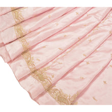 Load image into Gallery viewer, Sanskriti Vintage Long Skirt Pure Satin Silk Pink Hand Beaded Unstitched Lehenga
