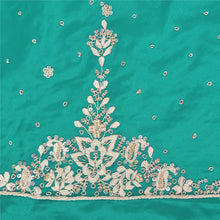 Load image into Gallery viewer, Sanskriti Vintage Long Skirt Art Silk Green Hand Beaded Unstitched Lehenga
