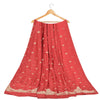 Sanskriti Vintage Long Skirt Pure Satin Silk Hand Beaded Unstitched Lehenga
