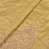 Sanskriti Vintage Long Skirt Pure Satin Silk Golden Handmade Unstitched Lehenga