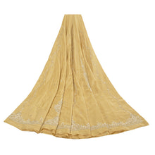 Load image into Gallery viewer, Sanskriti Vintage Long Skirt 100% Pure Silk Cream Handmade Unstitched Lehenga
