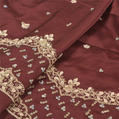 Sanskriti Vintage Long Skirt Pure Satin Silk Handmade Unstitched Zardozi Lehenga