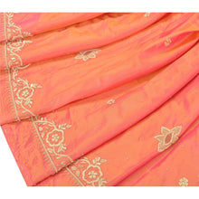 Load image into Gallery viewer, Sanskriti Vintage Long Skirt Pure Silk Peach Hand Embroidered Unstitched Lehenga
