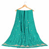 Sanskriti Vintage Long Skirt Pure Satin Silk Green Handmade Unstitched Lehenga