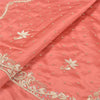 Sanskriti Vintage Long Skirt Pure Satin Silk Peach Handmade Unstitched Lehenga