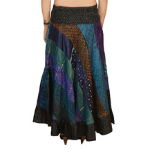 Load image into Gallery viewer, Sanskriti Vintage Hand Woven Lehenga Pure Satin Silk Long Skirt Multi Color
