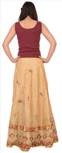 Load image into Gallery viewer, Vintage Indian Bollywood Women Long Skirt Hand Beaded Cream S Size Lehenga
