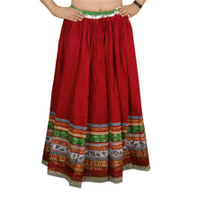 Load image into Gallery viewer, Sanskriti New Embroidered Lehenga Cotton Party Maroon Long Skirt Lace Work
