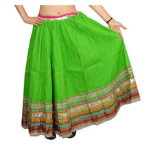 Load image into Gallery viewer, Sanskriti New Embroidered Lehenga Cotton Party Green Long Skirt Lace Work

