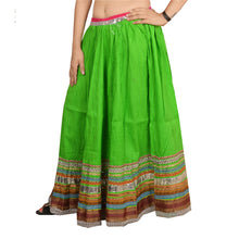 Load image into Gallery viewer, Sanskriti New Embroidered Lehenga Cotton Party Green Long Skirt Lace Work
