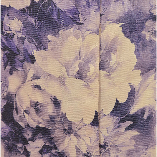 Sanskriti Vintage Sustainable Fabric Cotton Printed Fashion Style Top Long Dress Purple