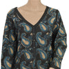 Sanskriti Vintage Block Printed Cotton Black Sustainable Fabric Top Long Kurta Designed By Anokhi