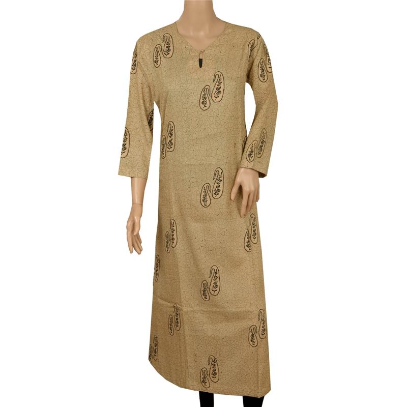 Sanskriti Vintage brugt bomuldstop i bæredygtigt stof med lang kurta designet af Creative Collection