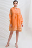 Sanskriti Vintage Tunic Dress w/ Balloon Sleeves Pure Silk, Upcycled Free Size