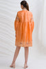 Sanskriti Vintage Tunic Dress w/ Balloon Sleeves Pure Silk, Upcycled Free Size