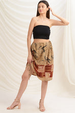 Load image into Gallery viewer, Sanskriti Vintage High Low Skirt Pure Crepe Silk Printed, Upcycled Free Size
