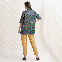 Load image into Gallery viewer, Sanskriti Vintage Straight Fit Jacket Cotton Floral Phulkari, Upcycled Free Size
