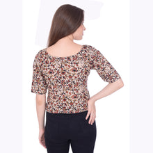Load image into Gallery viewer, Sanskriti 100% Pure Cotton Cream Hand Block Printed Crop Top Casual/Daily Wear
