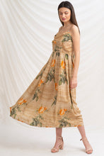 Load image into Gallery viewer, Sanskriti Vintage Sweetheart Maxi Dress, Printed Pure Cotton Upcycled Sari, Small Size
