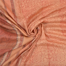 Load image into Gallery viewer, Sanskriti Vintage Peach Heavy Sarees Blend Cotton Fabric Printed &amp; Woven Sari
